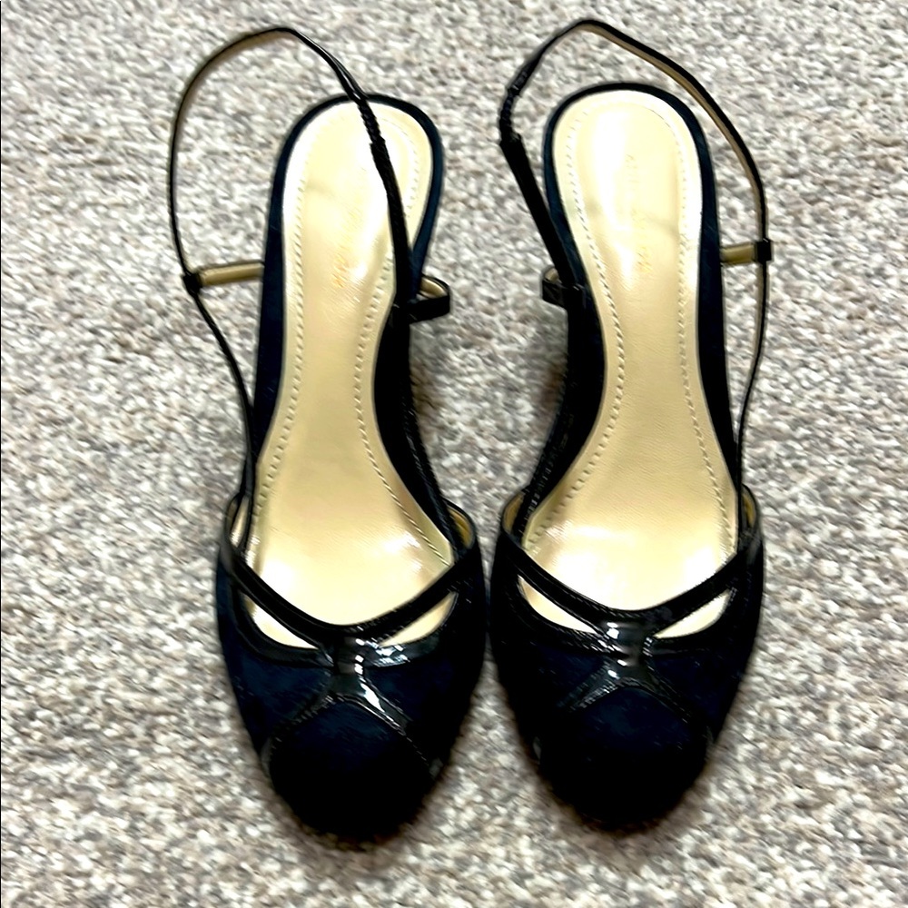 Ann Taylor Elegant navy Slingback Heels